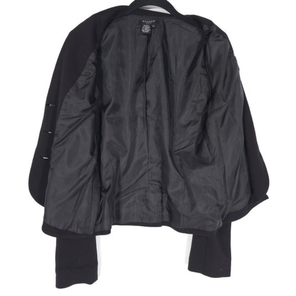 SANDRO Sportswear Classic Black Fitted Three Button Blazer Coat MEDIUM - Picture 6 of 9